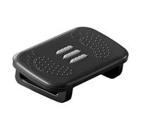 GJIE Office Foot Rest, Footrest Under Desk, Ergonomic Foot Stool with Large Roller Massager for Office, Pressure Relief, Straightening The Hunchback, Holiday Gifts (Black)