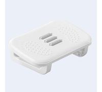 GJIE Office Foot Rest, Footrest Under Desk, Ergonomic Foot Stool with Large Roller Massager for Office, Pressure Relief, Straightening The Hunchback, Holiday Gifts (White)