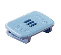 GJIE Office Foot Rest, Footrest Under Desk, Ergonomic Foot Stool with Large Roller Massager for Office, Pressure Relief, Straightening The Hunchback, Holiday Gifts (Blue)