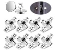 Gjinxi 10 Pairs Magnetic Curtain Clips, Curtain Weights Magnets with Back Tack, Magnetic Holder Buckle Closer for Drapery, Prevent Lights from Leaking for Home Bedroom Office Curtain Draperies