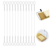 Gjinxi 12PCS Cheese Slicer Wire Replacement for Marble Cheese Slicer Board, 5.7 Inches Cheese Cutter Wire 304 Stainless Steel Cheese Slicer Wire Replacement Parts for Block Cheeses Butter Cutting