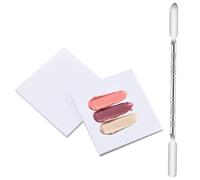 Gjinxi 150 Sheets Nail Polish Palette Paper Disposable Art Mixing Tool Supplies Portable Waterproof Pallet Mats Double Side Accessories With Stainless Stirring Rod for Gel Makeup Color Home Salon