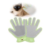 Gjinxi 2 in 1 Pet Grooming Glove for Cats & Dogs, Efficient Deshedding Brush Pet Long Short Fur Removal Glove, Gentle Massaging Puppy Kitten Bathing Grooming Brush Tool, Easy Clean Floating Hair Mitt