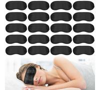 Gjinxi 20Pcs Sleep Mask Silk Cover, Silk Sleep Mask Eye Masks with Adjustable Strap Blindfold Eye Masks for Women Men, Night Eyeshade Eyes Cover for Travel Blindfold Meditation Nap Party Supply