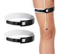 Gjinxi 2PCs Foley Catheter Leg Strap, Fastening Tape Anti Slip Catheter Leg Bag Holder Catheter Stabilization Device, Urine Drainage Leg Band Straps Catheter Night Bag Stand for Men Women