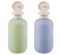 Gjinxi 2Pcs Silicone Travel Bottles, 200ML Leak Proof Squeeze Travel Containers, Refillable Portable Empty Travel Size Bottles Accessories Containers for Toiletries,Shampoo and Conditioner