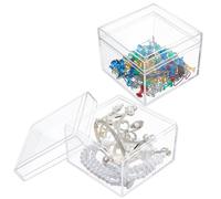 Gjinxi 2PCs Small Clear Acrylic Display Boxes for Memorabilia Diorama Assemble Diorama Display Case Dustproof Protection Showcase for Collectibles Memorabilia Figurines