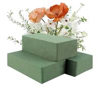 Gjinxi 3PCS Floral Foam Blocks Dry Brick, Green, 8.8”L x 4.1”W x 2.75”H