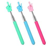 Gjinxi 3PCS Pointer Finger Stick, Multipurpose Extendable Hand Pointer Stick For Elementary School Teachers, Engaging Colors Classroom Essentials Finger Pointer Interactive Learning Talking Stick