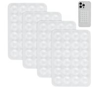 Gjinxi 4Pcs Silicone Suction Phone Case Mount, Non Slip Suction Cup Phone Mount with Backing Mobile Fidget Mirror Holder for Selfies and Tiktok Videos Compatible with iPhone and Android Cases
