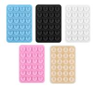 Gjinxi 5Pcs Silicone Suction Phone Case Mount, Non Slip Suction Cup Phone Mount with Backing Mobile Fidget Mirror Holder for Selfies and Tiktok Videos Compatible with All Cases()