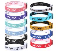 Gjinxi 7-Piece WWJD Bracelet for Christians Inspirational Christian Jesus Bracelets Adjustable Women and Men What Dignity Jesus Do Bracelet for Christian Religious Bracelets