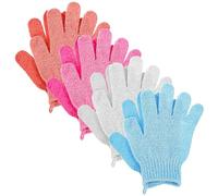 Gjinxi 8Pcs Exfoliating Gloves, Body Scrub Glove Bath SPA Exfoliating Mitts, Double Sided Microfibre Shower Body Gloves Body Scrubber Bathing Accessories for All Skin Types