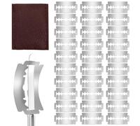 Gjinxi Bread Lame Blades 30Pcs Stainless Steel Bread Lame Included Leather Bread Lame Blades Refill for Bread Scoring Blade Dough Scoring AccessoriesTool Bread Scoring Blades for Refill