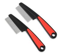 Gjinxi dandruff comb 2pcs stainless steel fine tooth dandruff, flea comb fine and wide tooth scalp combs for dandruff removal professional loosening comb tool for kids adults pet dog