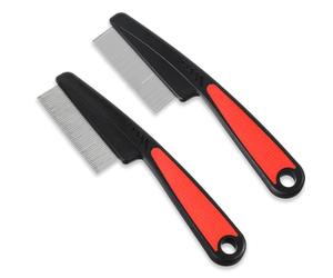 Gjinxi dandruff comb 2pcs stainless steel fine tooth dandruff, flea comb fine and wide tooth scalp combs for dandruff removal professional loosening comb tool for kids adults pet dog