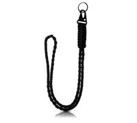 Gjinxi Heavy Duty Braided Paracord Lanyards Keys Neck Lanyard Adventure Key Chains Men Nylon Outdoor Survival Parachute Rope Necklace tactical necklace Keyring Id Card Badge Holder Camera Wall (Black)