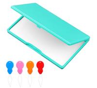 Gjinxi Magnetic Needle Case, Sewing Needle Storage Organizer with 100 Pcs Needle Threaders, Rectangle Magnetic Needle Keeper Embroidery Needles Storage Box Knitting Pin Holder for Small Metal Objects