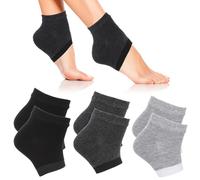 Gjinxi Moisturizing Gel Heel Socks Toeless Dry Cracked Heel Socks for Women & Men Foot Care Moisturizer Cotton Open Toe Sock Spa Moisture Pedicure Sock Callus Remover for Cracked Heels Dry Hard Feet