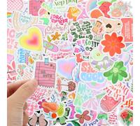 Gjinxi Motivational Stickers 200PCS Cute Preppy Stickers Pink Aesthetic Sticker Cute Aesthetic Inspirational Vinyl Waterproof Sticker for Water Bottles Laptop Phone Journal Women Preppy Accessories