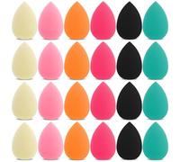 Gjinxi Pack of 24 Mini Makeup Sponge Blender, Makeup Sponge Small Blender Foundation Powder Puffs for Powder Cream Repair Cosmetic Sponges (6 Colours)