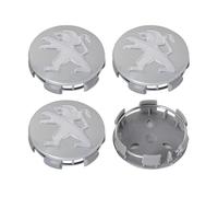 GJKXDD Car Hub Centre Caps for Peugeot 208 2012-2015, Wheel Center Hub Caps Wheel Hub Caps, Car Wheel Center Hub Caps Hub Center Caps Wheel Centre Caps Replacement Accessories,60mm New Silver