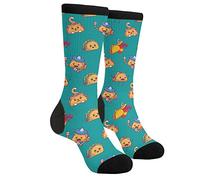 GJLNTRF Funny Novelty Socks Casual Athletic Crazy Cute Crew Socks For Women Men, Taco, One Size
