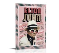 GJLXVN Elton John Waterproof And Stain Resistant Wall Paintings High-definition Spray Painted Decorative Paintings Study And Coffee Shop Decorations Fade ResistantFrame-style08x12inch(20x30cm)