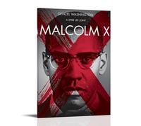 GJLXVN Malcolm X Waterproof And Stain Resistant Wall Paintings High-definition Spray Painted Decorative Paintings Study And Coffee Shop Decorations Fade ResistantFrame-style24x36inch(60x90cm)