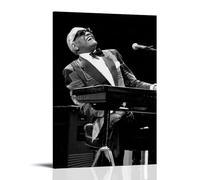 GJLXVN Ray Charles Waterproof And Stain Resistant Wall Paintings High-definition Spray Painted Decorative Paintings Study And Coffee Shop Decorations Fade ResistantFrame-style08x12inch(20x30cm)