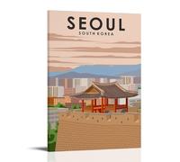 GJLXVN Seoul Painting Waterproof And Stain Resistant Wall Paintings High-definition Spray Painted Decorative Paintings Study And Coffee Shop Decorations Fade ResistantFrame-style24x36inch(60x90cm)