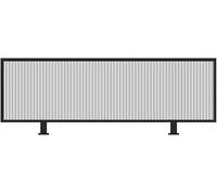 GJMSSMY Desk Partition, Iron Divider for Dining Areas, Low Desktop Barrier for Office Spaces (Black, 20 x 70 cm) - Enhance Work Environment & Space Management