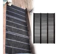 GJMSSMY Driveway Drainage Channel Grating Cover, 25/30/40/50/60 Cm Wide Trench Drain Grate System for Yard Shower, Heavy Duty Plastic Sewer Strainers Plate(50cmx35cmx3cm)