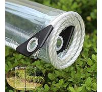 GJMSSMY Heavy Duty Waterproof Clear Vinyl Tarp Cover for Patio Enclosure 0.35mm Thick Anti Aging Insulation Transparent 365g/m² 2x4.8m/6.56x15.74ft