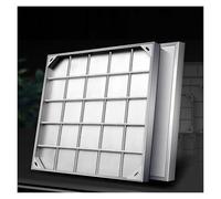 GJMSSMY Invisible Manhole Cover and Frame Embedded Access Panel 300x300mm (11.8x11.8in) - Durable Sl esign for Seamless Integration in Landscaping and Flooring.