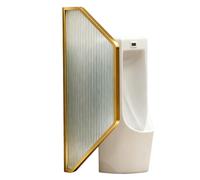 GJMSSMY Men's Restroom Urinal Divider Screen Panel Wall Mounted Toilet Privacy Partition for Schools & Public Bathrooms Gold A 40x140cm/15.7x55.1in