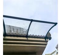 GJMSSMY Modern Door Canopy, Transparent Awning Cover, Sun & Rain Protection Sheltering, Polycarbonate Door Overhang, Outdoor Patio Roof (80x120cm/32x47)