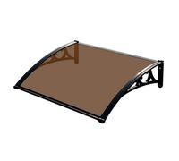 GJMSSMY Outdoor Canopy Awning, UV/Water/Snow Resistant, Brown, Window Awning with Drainage System, 100 x 160 cm, Patio Awnings for Front Door & Windows, Weatherproof Protection