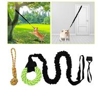 GJMYNSI Dog Rope Toy, Aggressive chew Dog Outdoor tug Battle Toy, for Bulldog Medium to Large Dog Outdoor Bungee Hanging Sport Rope (Greener)