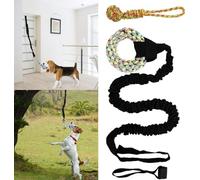 GJMYNSI Dog Rope Toy, Aggressive chew Dog Outdoor tug Battle Toy, for Bulldog Medium to Large Dog Outdoor Bungee Hanging Sport Rope (Colored)