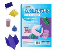 GjnjfdF 3D Geometry Learning Tool with Pull Rope - Area Formulas Educational Book | Interactive Manipulations for Beginners Discover Geometric Concepts and Strengthen