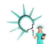 GjnjfdF 4th of July Outfits for Women Goddess Statue Costume - Lightweight Patriotic Accessories for Holidays Events School US Independence Day Halloween Decoration