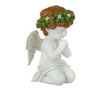 GjnjfdF Angel Statues for Garden - Cherub Statue in Resin Praying on Knees, Collectionable Figurines Home Office Bedroom Kitchen Dining Room Window Decoration