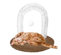 GjnjfdF Automatic Cat Grooming - Arch Grooming With Massage Brush,Anti-Lint Post With Scraper And Interactive Ball For Home