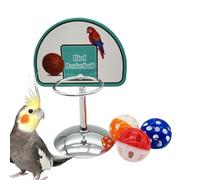 GjnjfdF Basketball Toy for Birds | Bird Cage Accessory for Parakeets and Parrots - Interactive Exercise Game with 3 Bells - Balance and Awakening for Cockatiel and