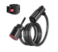 GjnjfdF Bicycle Chain Padlock, 5 Digit Combination Padlock Rechargeable with Light for Scooter, Bike Safety Accessories Cutt-resistant for Urban Use