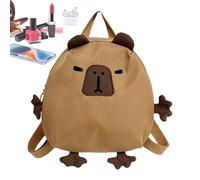 GjnjfdF Capybara Backpack, Capybara Book Bag | Cute Cartoon Pet Travel Bag | Lightweight Fun Backpack, Large Capacity Backpack for Tablets, Stationery, Effects, Large, Se référer au descriptif