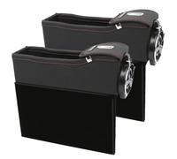 GjnjfdF Car Lost Space Organizer Storage Box | 2 Extra Side Console Pockets - Side Fill with Cup Holder and Card Organizer,