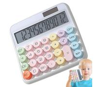 GjnjfdF Desktop Calculator, 12 Digit Calculator with Large Buttons, 15 Degree Tilting Screen with 13 cm LCD Display, Colorful Adding Machine for Finance Accounting