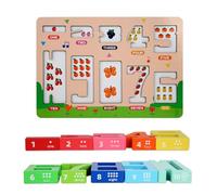 GjnjfdF Digital Building Blocks, Building Blocks Number, 1-10 Numbers Wooden Building Blocks - Learning Activities for Fine Motor Skills, Count The Toy for 3